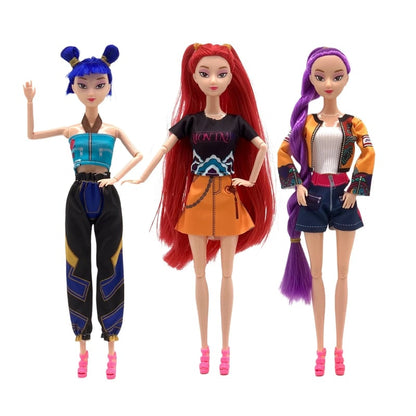 🔥Cosplay Kpop Demon Hunters Dolls Moveable Joint Collectible Figure 3 Pieces