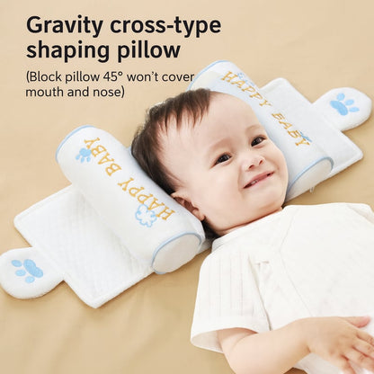 Premium Baby Support Pillow - Organic Cotton Infant Head Shaping Cushion for Newborns 0-12 Months