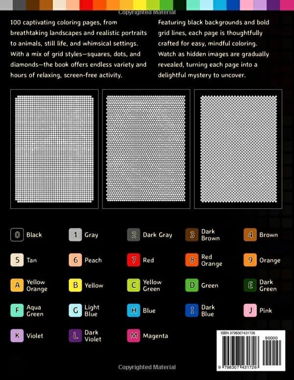 100 Color by Number Mysteries: A Coloring Book for Adults Relaxation and Wonder