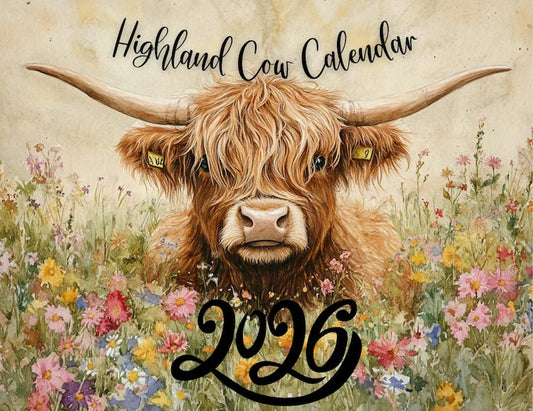 Highland Cow Calendar 2026