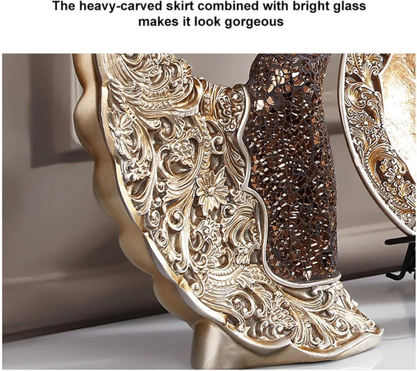 Elegant Vintage Peacock Dancer Sculptures - Set of 3