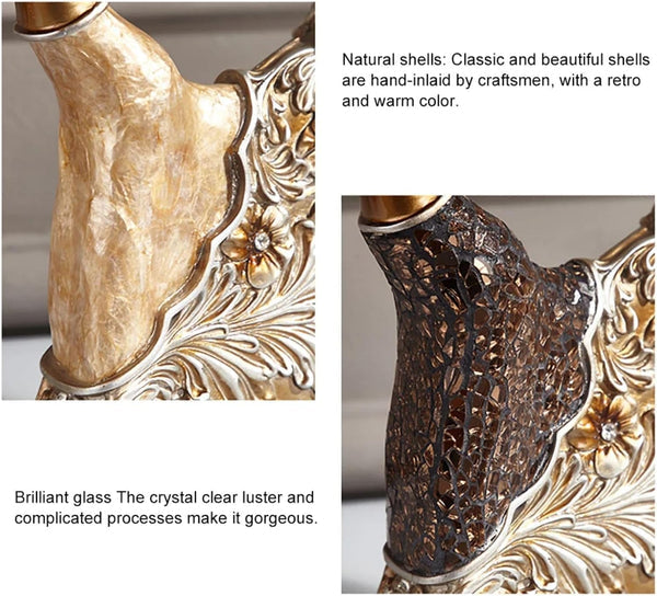 Elegant Vintage Peacock Dancer Sculptures - Set of 3