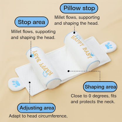 Premium Baby Support Pillow - Organic Cotton Infant Head Shaping Cushion for Newborns 0-12 Months