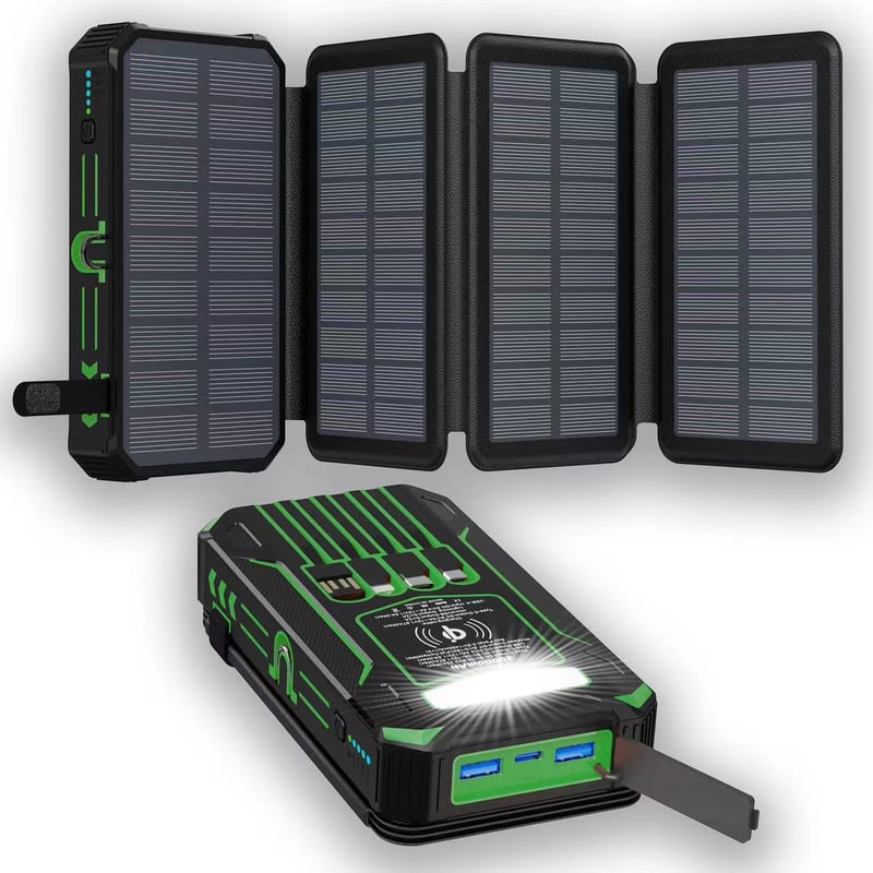 Outdoor Foldable Solar Large Capacity Charger Mobile Power Bank