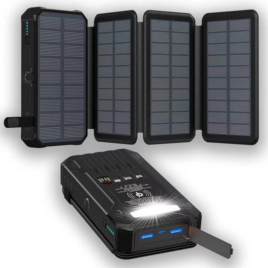 Outdoor Foldable Solar Large Capacity Charger Mobile Power Bank
